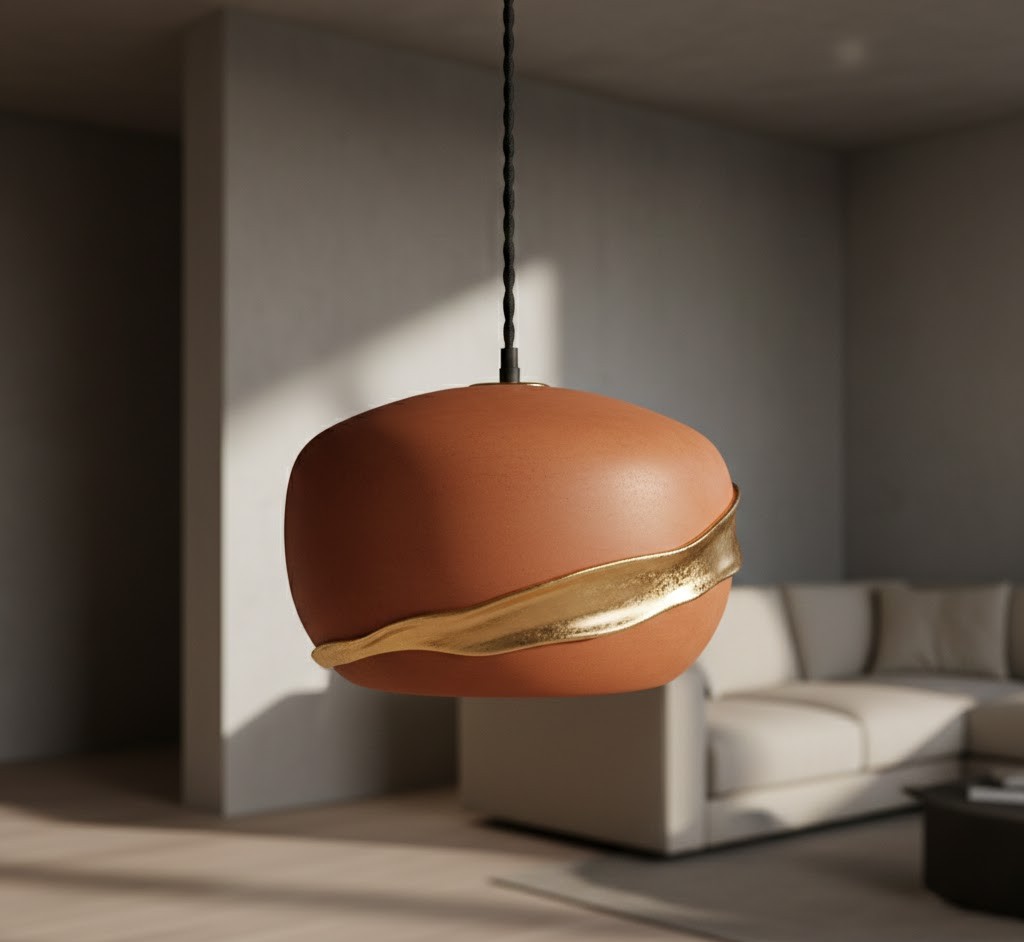 Artisanal pendant light fixture