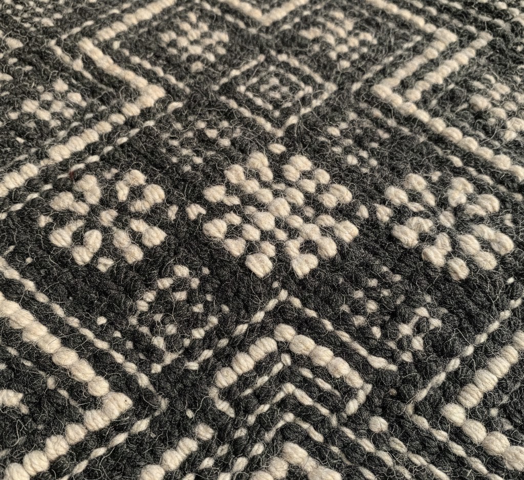 Handwoven textile with intricate patterns